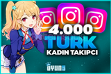 ⭐Garantili] İnstagram 4.000 Türk Kadın Takipçi⭐
