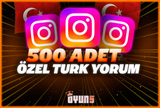 ⭐[Garantili] İnstagram 500 Adet Özel Türk Yorum