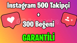 (GARANTİLİ )Instagram 500 Takipçi + 300 Beğeni