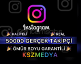 (GARANTİLİ) Instagram 50000 Gerçek Takipçi