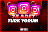 ⭐[Garantili] İnstagram 75 Adet Türk Yorum⭐