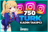 ⭐Garantili] İnstagram 750 Türk Kadın Takipçi⭐