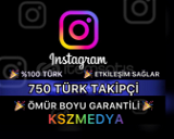 (GARANTİLİ) Instagram 750 Türk Organik Takipçi