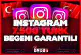 ⭐[Garantili] İnstagram 7.500 Türk Beğeni⭐