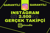 | GARANTİLİ | INSTAGRAM GERÇEK 2.500 TAKİPÇİ