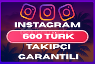 ⭐[Garantili] Instagram Gerçek 600 Türk Takipçi