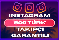 ⭐[Garantili] Instagram Gerçek 800 Türk Takipçi