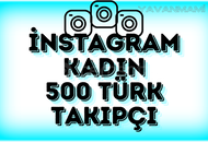 [Garantili] İnstagram Kadın Türk 500 Takipçi