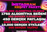 ⭐GARANTİLİ | INSTAGRAM KEŞFET PAKETİ 2 | ⭐