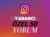 (GARANTİLİ) İNTAGRAM 50 YABANCI YORUM