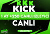 ⭐[GARANTİLİ] KİCK 1 AY +250 CANLI İZLEYİCİ⭐