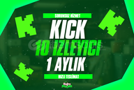 ⭐️[GARANTİLİ] Kick 1 Aylık 10 Gerçek İzleyici⭐️
