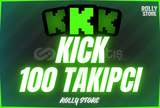 ⚡GARANTİLİ⚡ Kick 100 Adet Garantili Takipçi ⚡