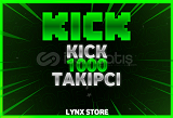 ✨(GARANTİLİ) Kick 1000 Gerçek Takipçi✨