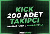 ⭐GARANTİLİ⭐KICK 200 Takipçi | HIZLI