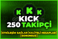 ⭐[GARANTİLİ] KİCK 250 GERÇEK TAKİPÇİ⭐
