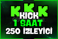 ⭐️GARANTİLİ KİCK 250 İZLEYİCİ 1 SAAT KALİTELİ⭐️