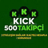 ⭐[GARANTİLİ] KİCK 500 GERÇEK TAKİPÇİ⭐