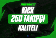 ⭐[GARANTİLİ] Kick Kaliteli 250 Takipçi