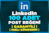 ⭐[GARANTİLİ] LİNKEDİN 100 ADET KALİTELİ BEĞENİ⭐