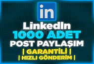 ⭐[GARANTİLİ] LİNKEDİN 1000 ADET KALİTE PAYLAŞIM