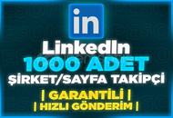 ⭐[GARANTİLİ] LİNKEDİN 1000 ŞİRKET/SAYFA TAKİPÇİ