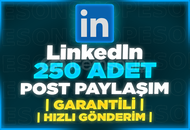 ⭐[GARANTİLİ] LİNKEDİN 250 ADET KALİTE PAYLAŞIM