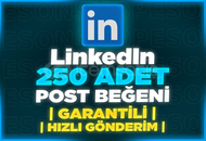 ⭐[GARANTİLİ] LİNKEDİN 250 ADET KALİTELİ BEĞENİ⭐