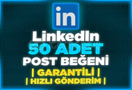 ⭐[GARANTİLİ] LİNKEDİN 50 ADET KALİTELİ BEĞENİ⭐
