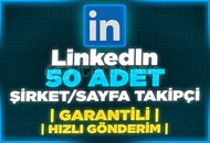⭐[GARANTİLİ] LİNKEDİN 50 ŞİRKET/SAYFA TAKİPÇİ⭐