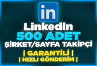 ⭐[GARANTİLİ] LİNKEDİN 500 ŞİRKET/SAYFA TAKİPÇİ⭐