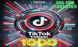 ⭐[GARANTİLİ]⭐Organik Tiktok +1000 Takipçi⭐