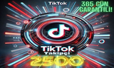 ⭐[GARANTİLİ]⭐Organik Tiktok +2500 Takipçi⭐