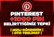 ⭐[GARANTİLİ] PİNTEREST 1000 ADET TEPKİ (KALP)❤️