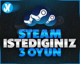 ⭐[GARANTİLİ] Steam İstediğiniz 3 Oyun⭐