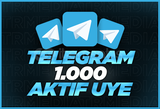 Telegram 1000 Gerçek Aktif Üye