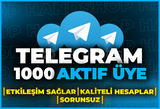 ⭐[GARANTİLİ] TELEGRAM 1000 GERÇEK AKTİF ÜYE⭐