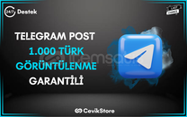 ⭐️[GARANTİLİ] TELEGRAM 1.000 TÜRK GÖRÜNTÜLENME