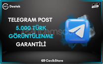 ⭐️[GARANTİLİ] TELEGRAM 5.000 TÜRK GÖRÜNTÜLENME