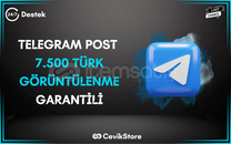⭐️[GARANTİLİ] TELEGRAM 7.500 TÜRK GÖRÜNTÜLENME
