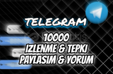 ♻️ GARANTİLİ - Telegram Etkileşim Paketi 10.000