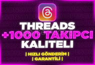 ⭐[GARANTİLİ] THREADS 1000 ADET KALİTE TAKİPÇİ