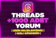 ⭐[GARANTİLİ] THREADS 1000 ADET KALİTELİ YORUM