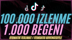 GARANTİLİ⭐TİKTOK 100.000 İZLENME 1.000 BEĞENİ 