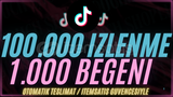 GARANTİLİ⭐TİKTOK 100.000 İZLENME 1.000 BEĞENİ 