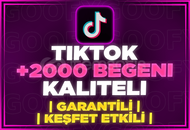 ⭐[GARANTİLİ] TİKTOK 2000 GERÇEK BEĞENİ⭐