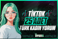 ⭐[Garantili] Tiktok 25 Adet Türk Kadın Yorum⭐