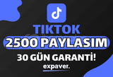 ♻️ GARANTİLİ | TİKTOK 2500 PAYLAŞIM