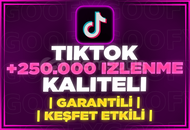 ⭐[GARANTİLİ] TİKTOK 250.000 GERÇEK İZLENME⭐