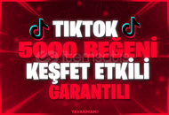 ⭐[Garantili] TikTok 5.000 Beğeni